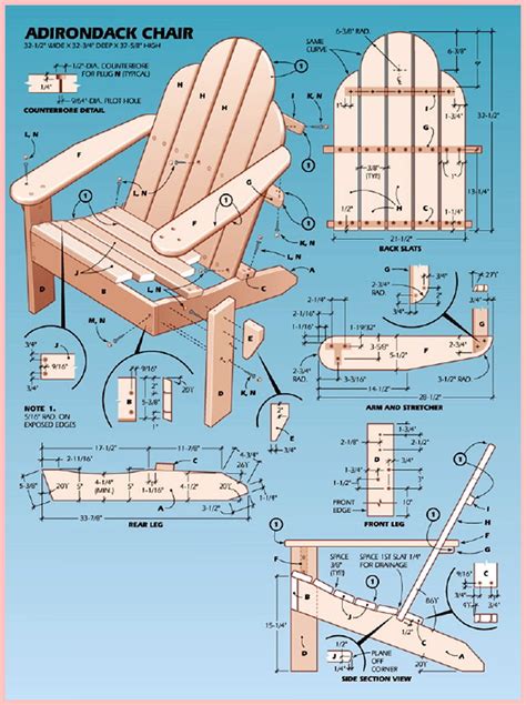 diy adirondack chair plans free